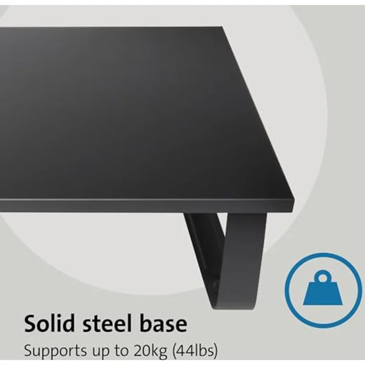 Kensington extrabreiter verstellbarer Monitorstand für Schreibtische, Tischaufsatz für große Bildschirme bis 32 Zoll, K55726EU – Bild 4