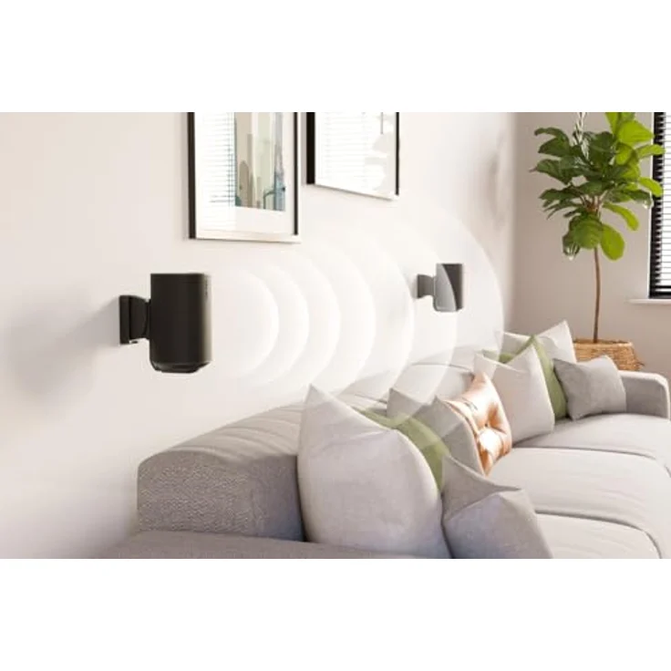 Vogel's 8140210 Lautsprecherständer, Schwarz, Premium Halterung für Soundbars mit vollbeweglicher TV-Integration – Bild 2