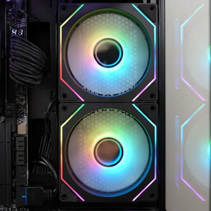 Zalman Chronix Black, ATX/Mini-ITX/mATX PC Gehäuse mit gehärteten Glasplatten und RGB-Lüftern, Schwarz – Bild 2