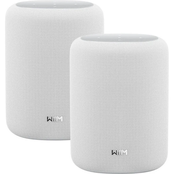 WiiM Sound Lite Twin Pack, Multiroom-Lautsprecher mit 24-Bit/192-kHz High-Res-Audio, weiß