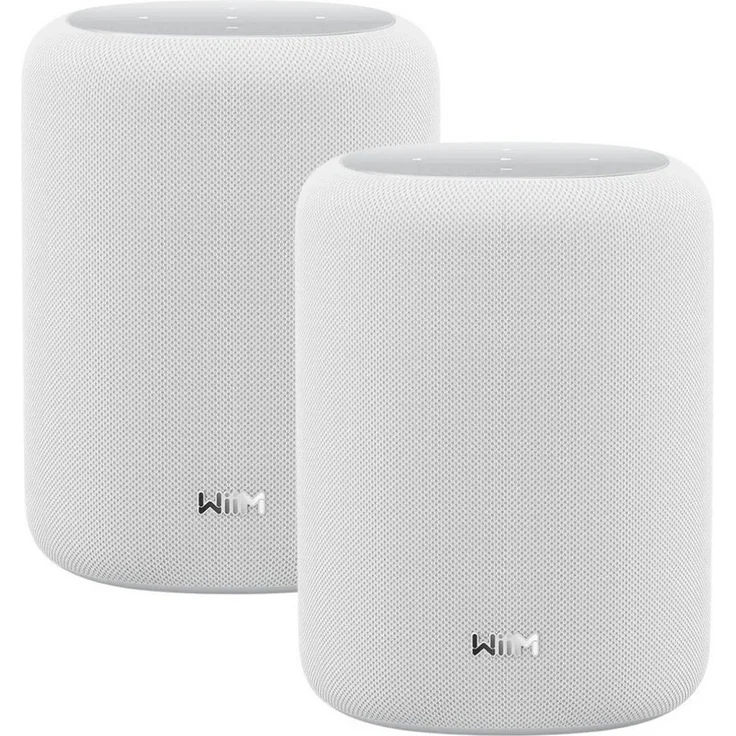 WiiM Sound Lite Twin Pack, Multiroom-Lautsprecher mit 24-Bit/192-kHz High-Res-Audio, weiß