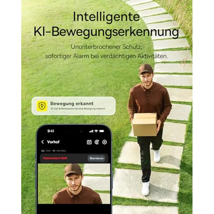 Baseus Security S1 Lite Solocam, 2K Außenüberwachungskamera mit Solar-Akku, IP67 wetterfest, 135° Sichtfeld, Farb-Nachtsicht, WLAN, keine Gebühren, kompatibel mit Alexa & Google – Bild 5