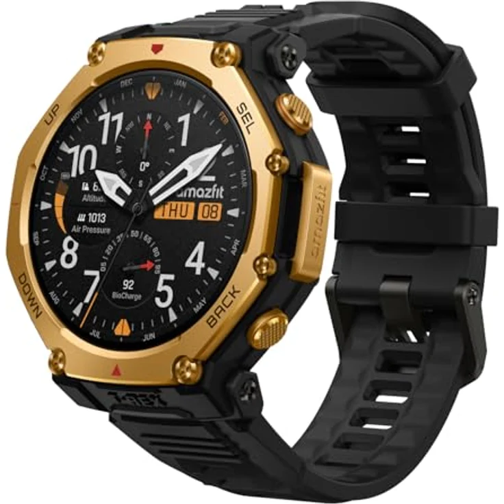 Amazfit T-Rex 3 Pro Outdoor Smartwatch 48mm, Saphir-AMOLED-Display, Titan-Lünette, Dualband-GPS, 180+ Sportmodi, 25 Tage Akku, integrierte Taschenlampe, 10 ATM wasserdicht – Bild 1