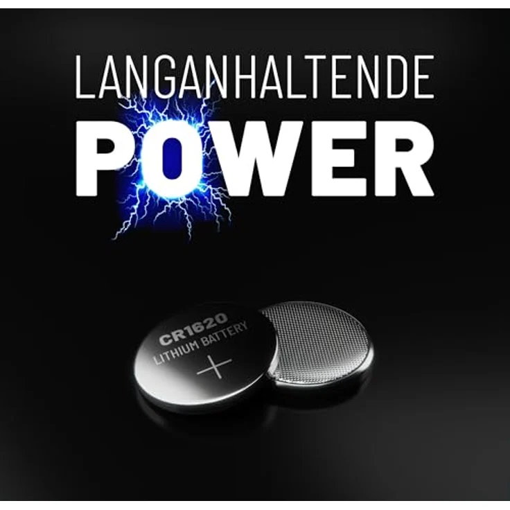 ABSINA CR1620 Lithium Knopfzelle 5er Pack, 3V mit langer Haltbarkeit für Autoschlüssel, Uhr, auslaufsicher – Bild 4
