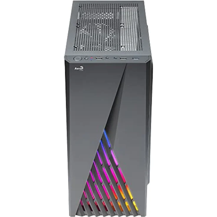 Aerocool Delta A-BK-v1 Tower-Gehäuse, schwarz, Seitenteil aus Acryl – Bild 3