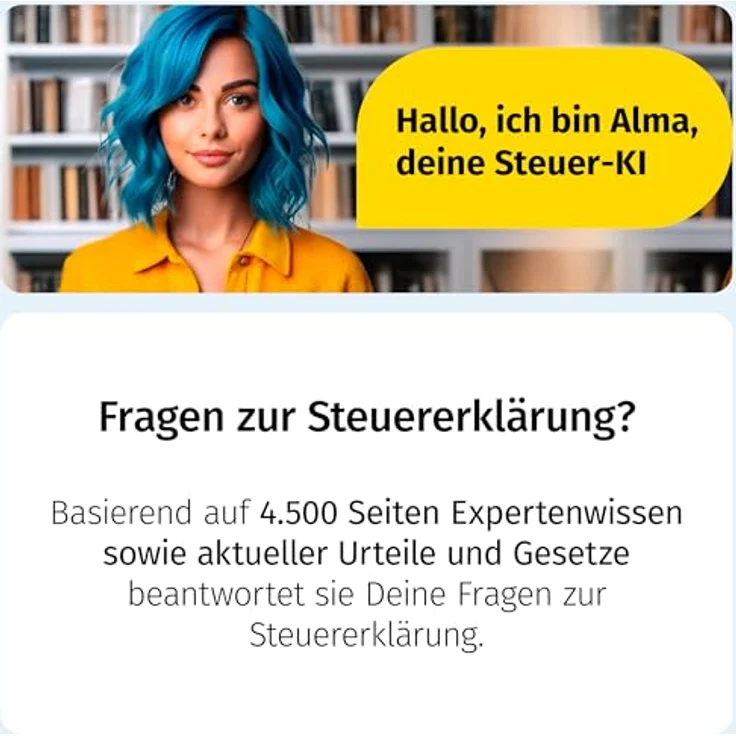 Wolters Kluwer SteuerSparErklärung 2026, Einfache Steuersoftware für Steuerjahr 2025 mit ELSTER, Datenimport & digitaler Steuer-KI Alma, für Windows & Mac, Aktivierungscode per Email – Bild 5