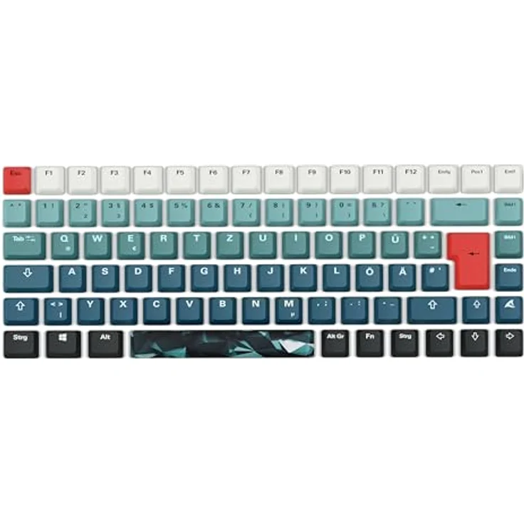 Sharkoon SKILLER SGK50 S3 Design Bundle D1, Mauspad und PBT-Tastenkappen Set für 75%-Tastaturen, 900 x 400 mm, deutsches Layout – Bild 3