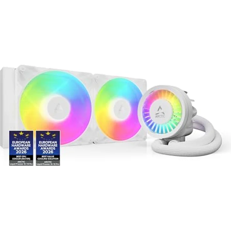 Arctic Liquid Freezer III Pro 280 A-RGB (White), Wartungsfreier CPU Wasserkühler mit hoher Kühlleistung, Weiss – Bild 1