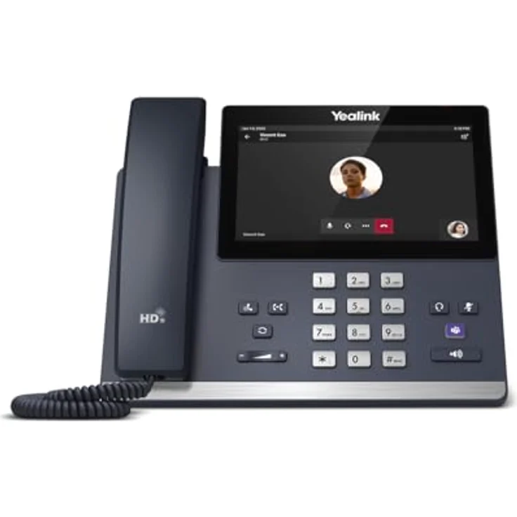 Yealink MP56 E2 Teams Systemtelefon, VoIP mit 7 Zoll Touchscreen, graues Design, Optimal HD Audio, PoE-Unterstützung – Bild 2