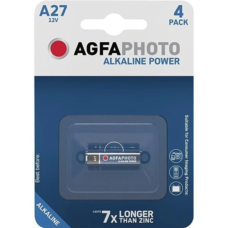 AgfaPhoto A27 Akkus, Set mit 2 Stück, 12 V, Platinum – Bild 1