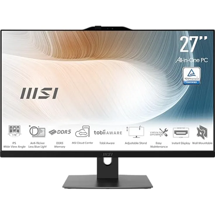 MSI Modern AM272P 1M-1427AT, All-in-One-PC mit 27" FHD Display, Intel Core i5, 16GB RAM, 512GB SSD, Windows 10 Professional