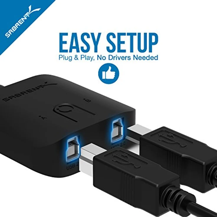 Sabrent USB 2.0 Sharing Switch für mehrere Computer und Peripheriegeräte LED Gerät Indikatoren (usb-sw20) – Bild 6