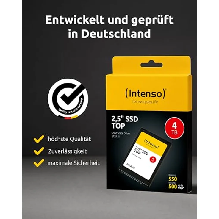 Intenso 6.3 cm (2,5") 4TB SSD SATA III, interne Solid State Drive mit bis zu 550 MB/s Lesegeschwindigkeit – Bild 8