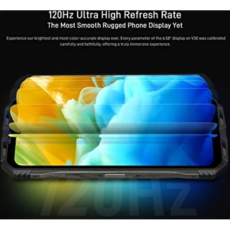 DOOGEE 5G Outdoor Smartphone ohne Vertrag V30, eSIM, Dimensity 900 Octa Core 8GB+256GB, 6.58'' 120Hz FHD+, 108MP Triple AI Kamera(20MP Nachtsicht), 10800mAh Akku, Android 12 IP68 Handy, NFC Schwarz – Bild 5