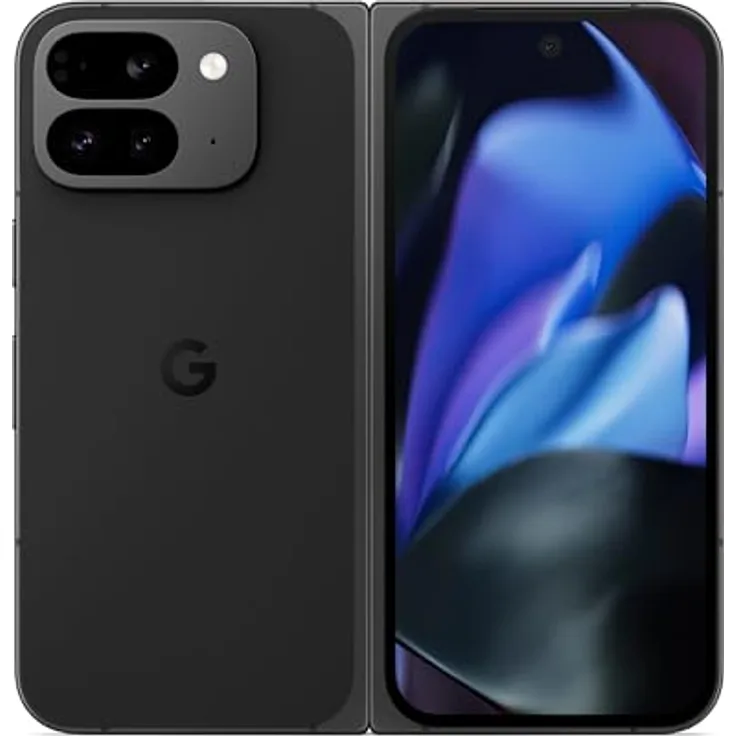 Google Pixel 9 Pro Fold – Android-Smartphone mit Gemini ohne SIM-Lock – fortschrittliches Dreifach-Rückkamerasystem – faltbares Display – Videos per Sprachbefehl steuern – Obsidian, 256GB