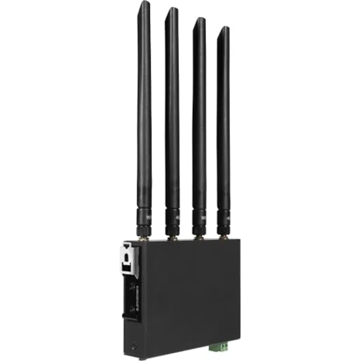 Edimax WL-Router D5G-8459, 5G NR Industrie DIN Rail Router, Schwarz – Bild 3
