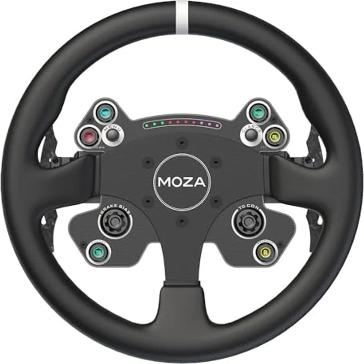 MOZA RACING CS V2P Steering Wheel, 13 Zoll Gaming-Lenkrad mit Aluminium- und Carbonbauweise, Schwarz, kompatibel mit MOZA Wheelbases – Bild 2