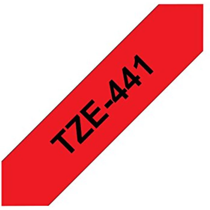 Brother P-touch TZe-441, Schriftband schwarz auf rot, 18mm breit, 8m lang, laminiert, wisch- und wetterfest – Bild 2