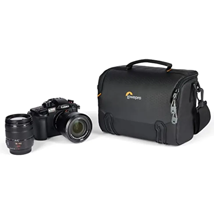 Lowepro Adventura SH 160 III, Camera Shoulder Bag with Adjustable/Removable Shoulder Strap, Bag for Mirrorless Camera, Compatible with Sony Alpha 7 Series, Black