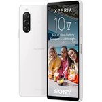 Sony Xperia 10 V (5.000-mAh-Akku, 6,1 Zoll 21:9 Wide OLED, Dreifach-Objektiv, Leicht & Kompakt, 3,5 mm Audio-Klinke, Android 13, IP65/68) 24+12 Monate Garantie  Weiß