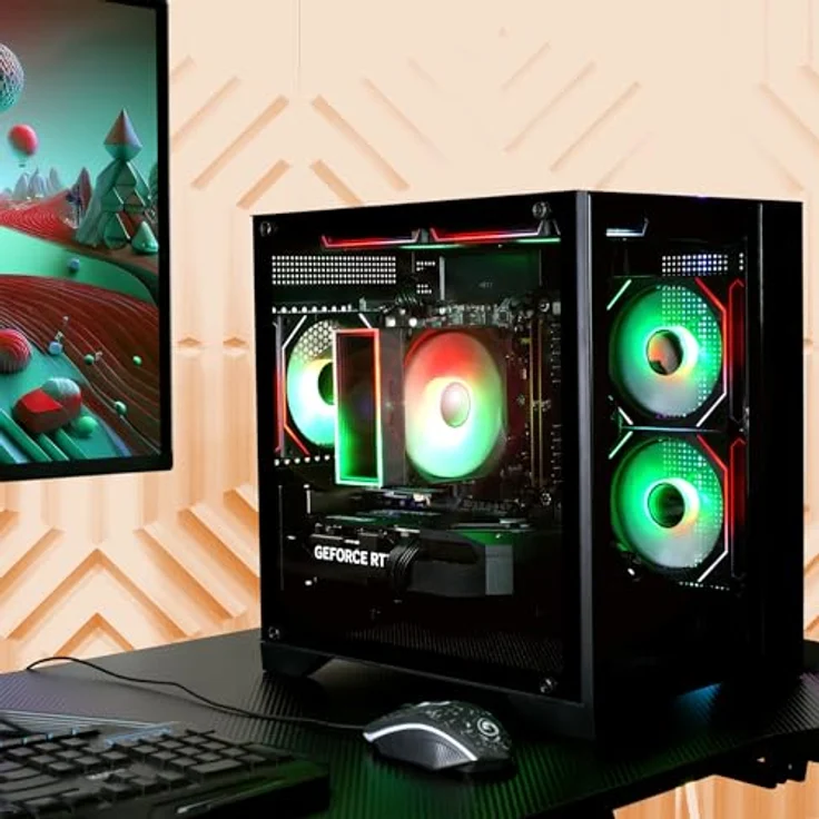 GameMax Infinity Mini BK 7852, Gaming-PC mit Ryzen 5 9600X, 16GB DDR5, 1TB SSD und RTX 5060 Ti (16GB), Schwarz – Bild 7