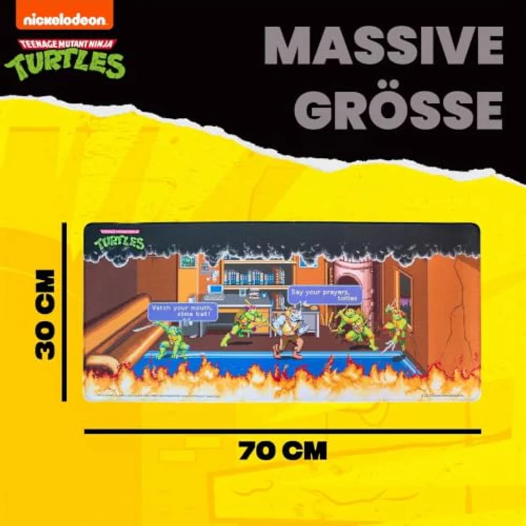 Blue Sky Studios ThumbsUP TMNT Schreibtischunterlage, 70 x 30 cm im Ninja Turtles Design, strapazierfähig und offizielles Merch – Bild 3