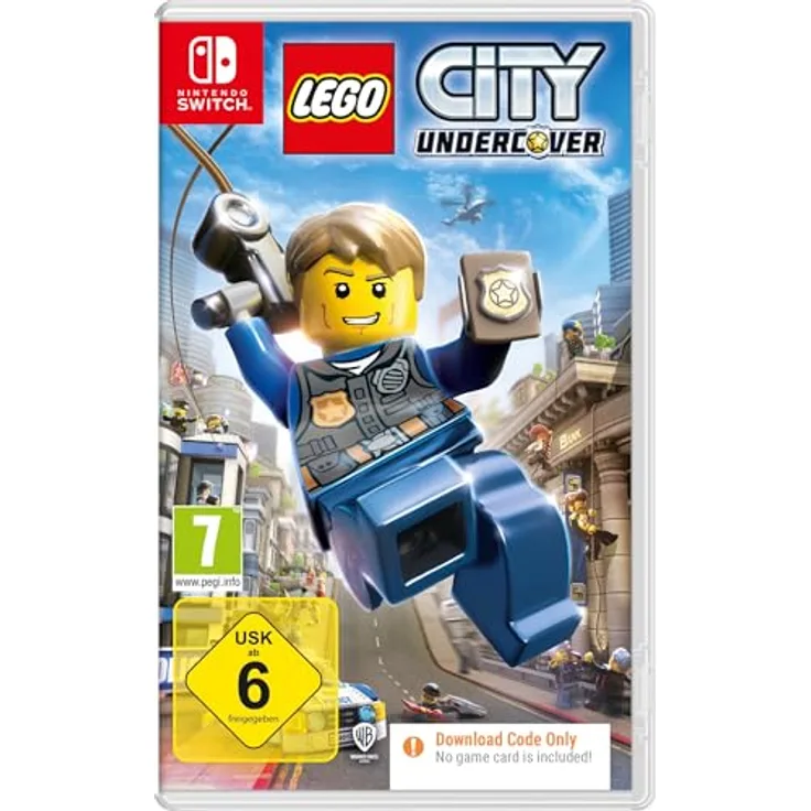 WARNER BROS. ENTERTAINMENT LEGO City: Undercover - Nintendo Switch, Action-Adventure mit über 100 Fahrzeugen und vielfältigen Tarnoutfits, Downloadcode