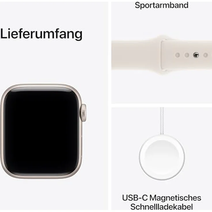 Apple Watch SE 3 Cellular, 40 mm, Aluminiumgehäuse Polarstern, Sportarmband Polarstern - M/L – Bild 6