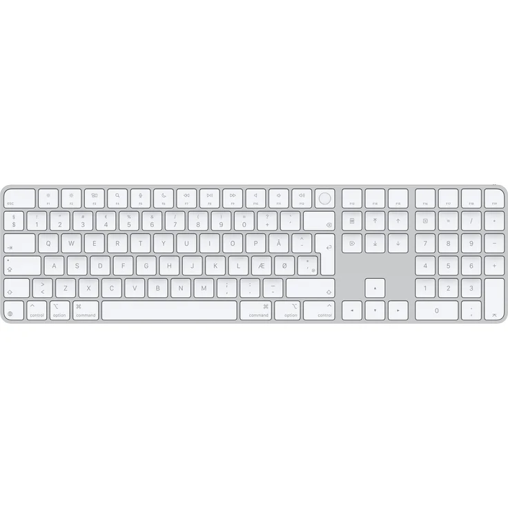 Apple Magic Keyboard - Touch ID, Ziffernblock, Bluetooth & USB, QWERTY, Weiß – Bild 1