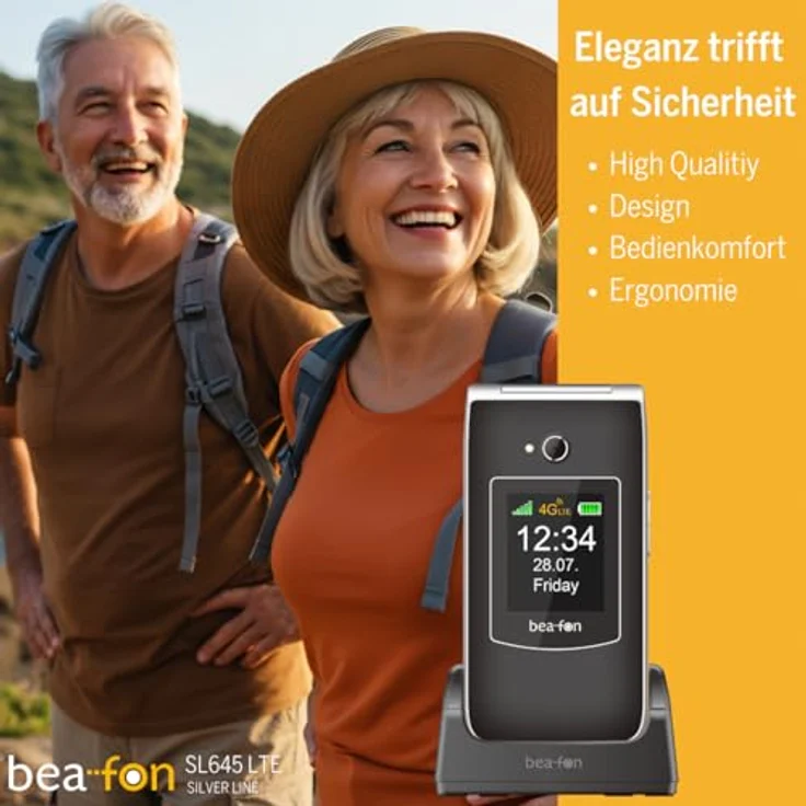 Beafon SL645 4G Smartphone, 2,8 Zoll TFT Display, 1,3 MP Kamera, Single SIM, Schwarz/Silber – Bild 2