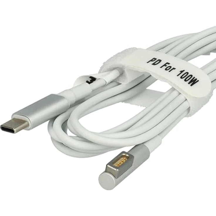 vhbw Adapterkabel USB Typ C auf MagSafe 1, 175 cm mit LED-Anzeige und magnetischem Stecker, weiß – Bild 5