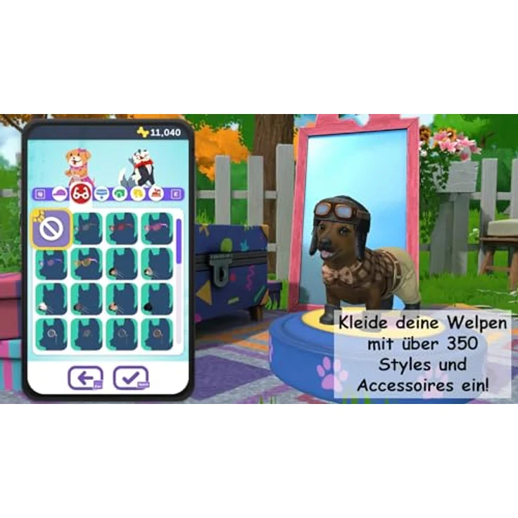 Fireshine Games Little Friends 2: Puppy Island - Abenteuer für Nintendo Switch, Code in a box, neues Welpenparadies mit 9 Rassen, 350+ Outfits – Bild 4