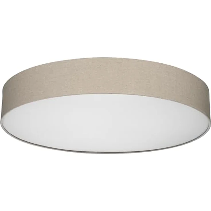 REV Deckenlampe - Deckenleuchte im Vintage-Look, taupe, rund 70cm mit Stoff-Lampenschirm, flexibel einsetzbar – Bild 1