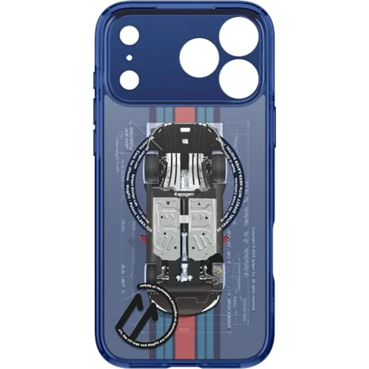 Spigen iPhone 17 Pro Hülle Ultra Hybrid MagFit c11 Edition, 3D-Raumeffekt durch Hexa Layer Druck, kompatibel mit MagSafe Zubehör - Le Mans – Bild 4
