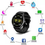 DTC GmbH Smartwatch mit Blutdruckmessung, Fitness-Tracker, Smartwatch Gesundheits-Tracker (1,28 Zoll), IP67, wasserdicht, Rot