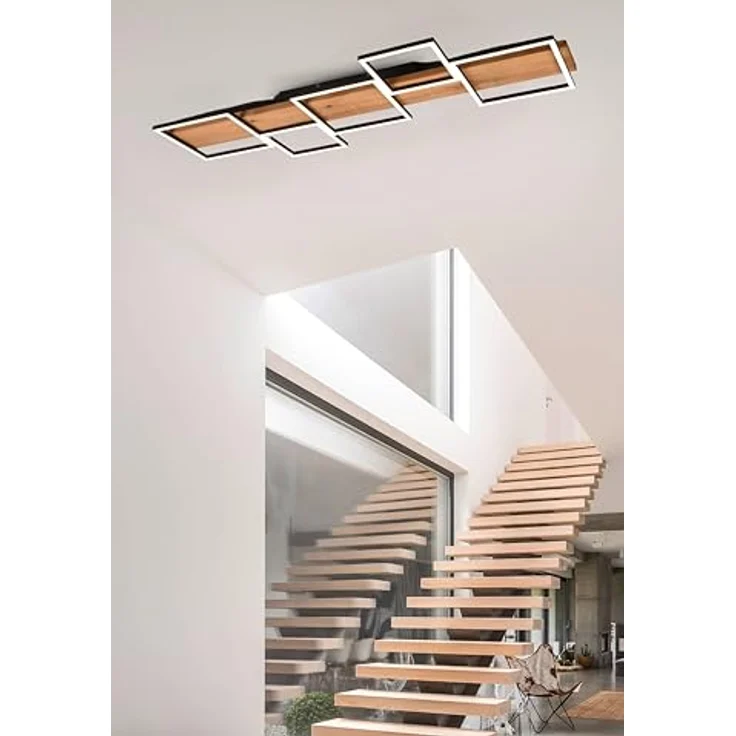 lightling Alan LED Deckenleuchte, 115 x 44 cm, schwarz matt Metall, Switch Dimmer, max: 42W – Bild 4