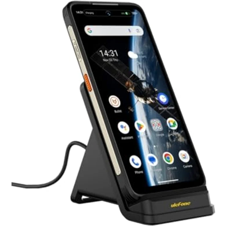 Ulefone WCS01 50W, Wireless Charger mit 60° Neigungswinkel, zwei Ladespulen und 3D-Kühltechnologie, grau – Bild 3
