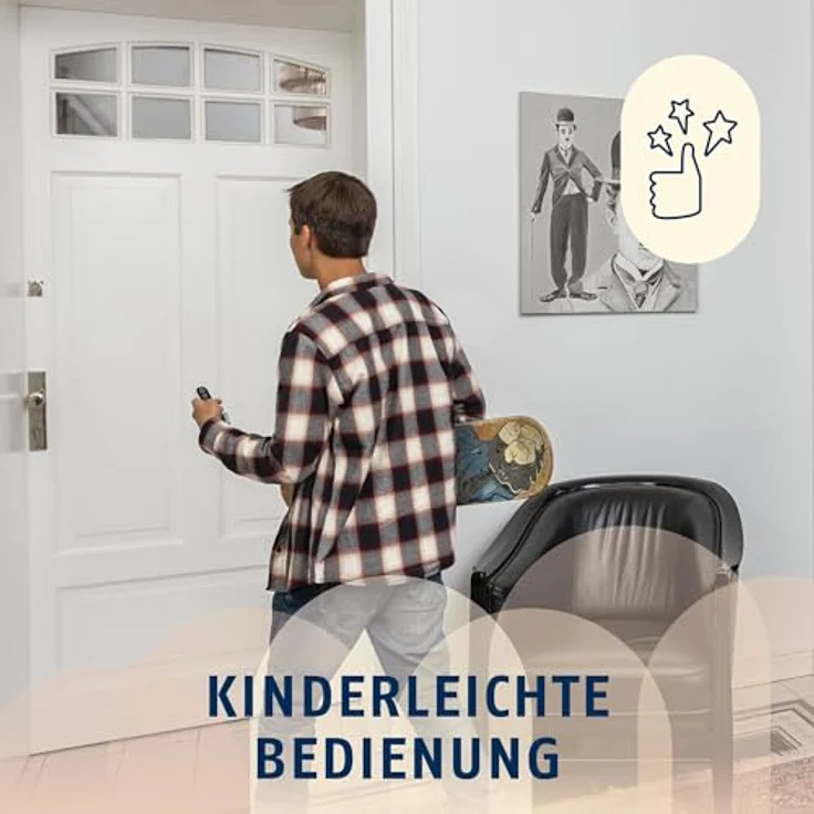 ABUS FUBE45000 Fernbedienung, Universal, IR Wireless, Drucktasten, IP20, Schwarz-Silber – Bild 3