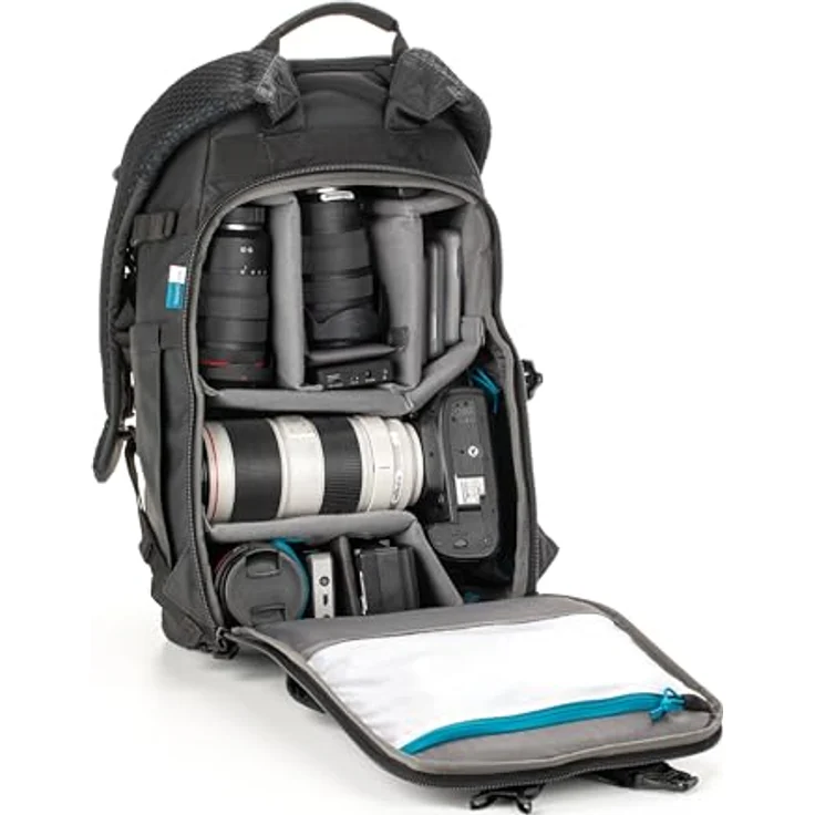 Tenba Axis V2, Fotorucksack 20 l für 1-2 Kameras und bis zu 7 Objektive, gepolstertes Laptopfach für 14-Zoll-Laptop, Schwarz – Bild 9