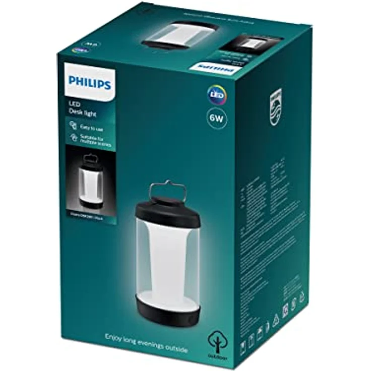 Philips LED Cicero tragbare Gartenleuchte, 6W, dimmbar, Weiß – Bild 2