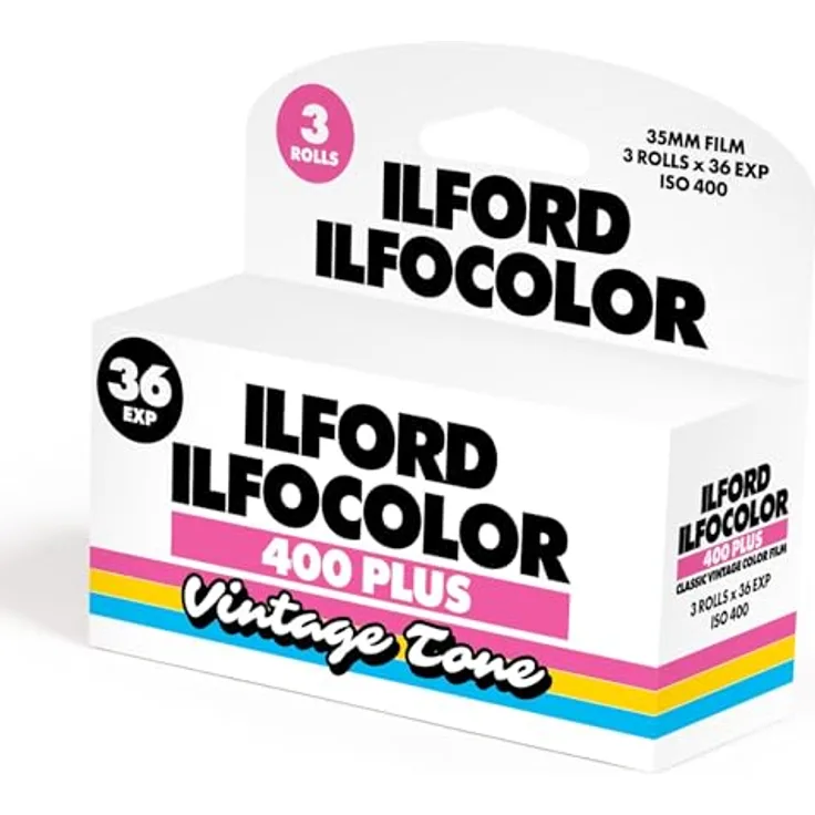 Ilford Ilfocolor 400+ Vintage Tone, 35 mm Analogfilm mit 36 Belichtungen, 3er Pack