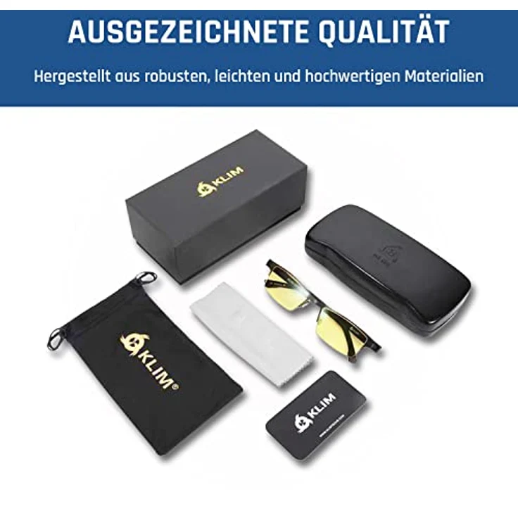 KLIM Optics Blaulichtfilter Brille - Brillen mit Blaulichtfilter - Neu – Hoher UV Schutz - Blaulicht Filter Gaming Brillen für PC, Handy und Fernseher – Anti-Müdigkeit, Anti-Blaulicht, UV-Schutz - Für PC, SMARTPHONE, TV, TABLET SCREENS – Bild 6