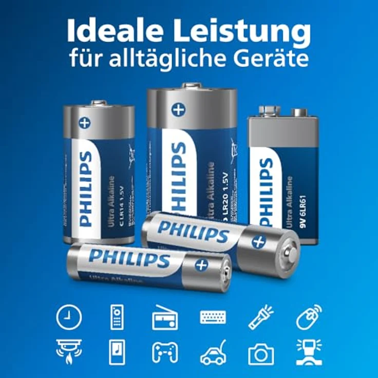 Philips Ultra C Alkali-Batterien LR14, 20 Stück, auslaufsicher und umweltfreundlich, ideal für Taschenlampen und Spielzeug – Bild 4