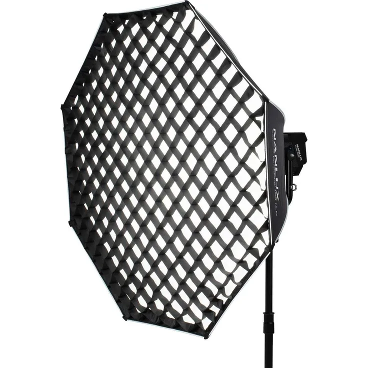 Nanlux Achteckige Softbox 150cm (NLM Mount), Softbox mit Schnell-Setup, für gleichmäßige Lichtverteilung, inklusive Richtgitter und Tragetasche