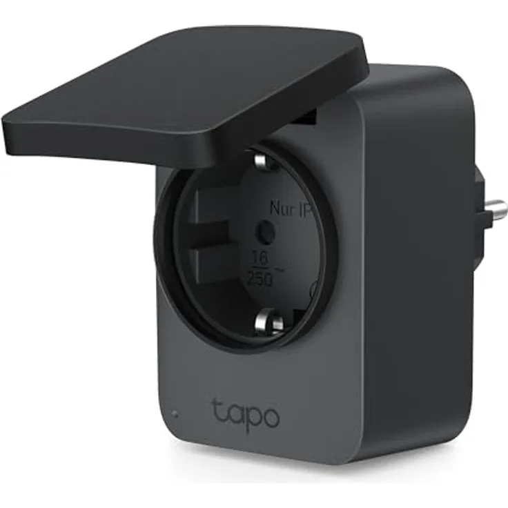 Tapo P410M WLAN Outdoor Steckdose, Smart Home Plug mit Stromzähler, IP54, 3680W/16A, kompatibel mit Alexa, Google Assistant, Siri, SmartThings & Matter