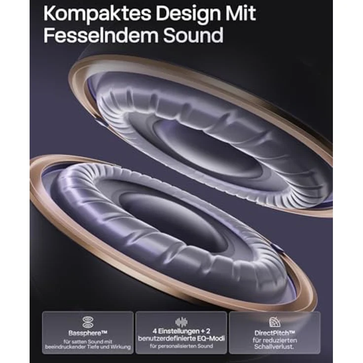 SHOKZ OpenDots Air Open-Ear-Kopfhörer, ultraleicht 6,3 g, mit Clip-on, Deep Bass, 36 Std. Wiedergabezeit, Bluetooth 6.1, IP55, Schwarz – Bild 4