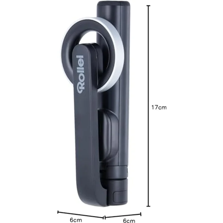 Rollei MSS Selfie Tripod, magnetisches Stativ und Selfie Stick mit Bluetooth-Fernauslöser, bis 64,3 cm hoch, schwarz – Bild 10
