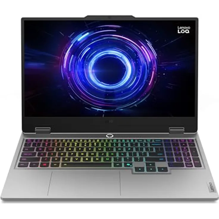 Lenovo LOQ Gaming AI Laptop, 15.6’’ FHD 144Hz, Intel Core i5, NVIDIA GeForce RTX 5060, 16GB RAM, 1TB SSD, Windows 11, QWERTZ, Luna Grey, Gen 10, AI Chip LA1, 3 Monate GamePass