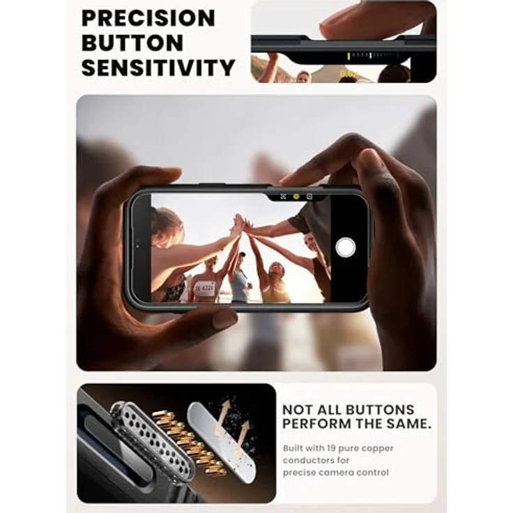 i-Blason iPhone 17 Pro Hülle MagSafe mit Ständer, 9H Displayschutz, Kamera-Steuertaste, robustes Bumper Case, magnetische Schutzhülle, 6,3 Zoll, Schwarz – Bild 5