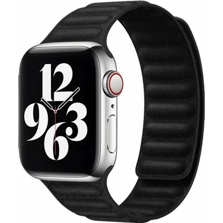 Lippa Apple Watch Finewoven Strap 42/44/45/49 - Schwarz, elegantes Armband aus feinem Material